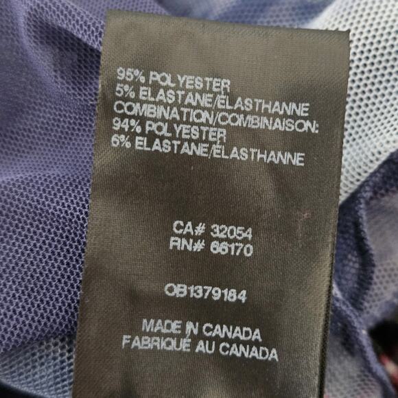 Blue Tie Dye Sheer Short Sleeve Crop Top Size Medium - Picture 4 of 5